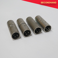 Set-of-4, 3-Pin XLR Sex Change Adaptors 4 x Male-Male (secondhand)