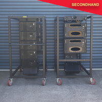 Nexo Line Array Speaker System with Hanging Hardware and Storage Frame on Wheels (secondhand)