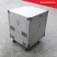 Aluminium Rack Case on Wheels with 12RU Carpeted Rack  (secondhand)