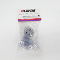 Clipsal 438 110v 10A Cord Extension Socket Round Active/Neutral Pins