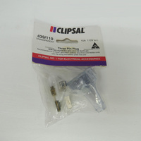 Clipsal 439 110v 10A 3-pin Plug Top Round Active/Neutral Pins