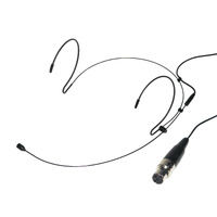 BravoPro Omni-Directional Theatre Headset Condenser Mic Black - Super Lightweight Frame with 5mm Capsule - TA4F Compatible for Shure Connection