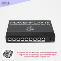 Behringer Powerplay P16-D 16ch Ultranet Distributor - Powers up, but does not pass audio (garage item)