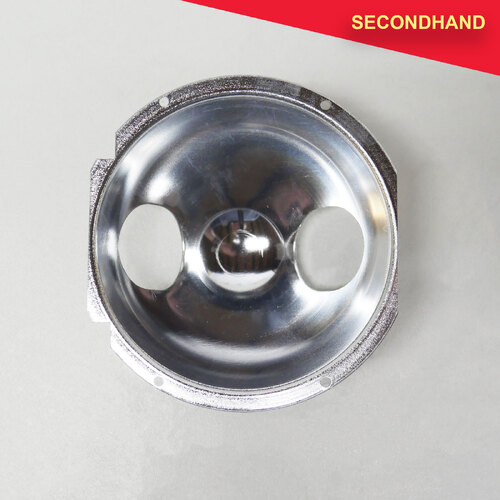 117mm Aluminium Reflector with 2 x 38mm x 33mm Holes  (secondhand)