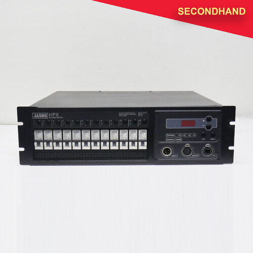 Jands HPX 20A DMX512 Switcher Rack 12 x 20A GPO Outputs & 50A 3-phase Plug Top (secondhand)