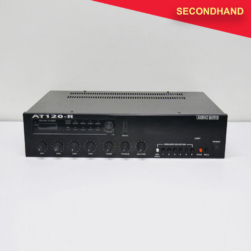 Audio Telex AT120-R 4ch PA Amplifier 120w 8ohm/100v 4 x Mic/Line Inputs (secondhand)