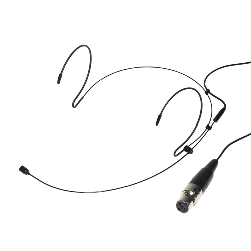 BravoPro Omni-Directional Theatre Headset Condenser Mic Black - Super Lightweight Frame with 5mm Capsule - TA4F Compatible for Shure Connection