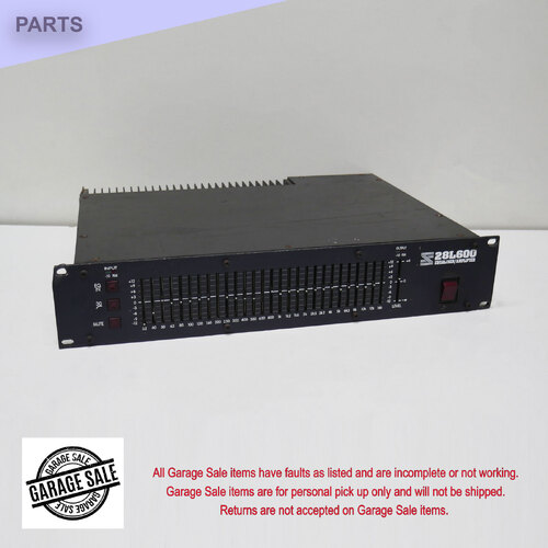 Sound Solution 28L600 Equaliser/Amplifier - Powers Up, Distorted Output, Missing Sliders (garage item)